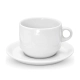 Taza Cracio BP apilable de 8,7 onzas con plato